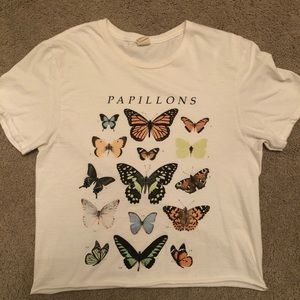small urban outfitters butterfly t-shirt